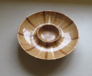 A segmented dish which won a turning of the month for Ken Akrill